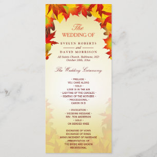 Rustique Automne Gold Red Fall Leaves Programme de