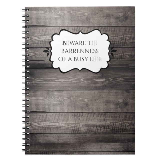 Rustique Barnwood Motif Nature ou Daily Journal (Devant)
