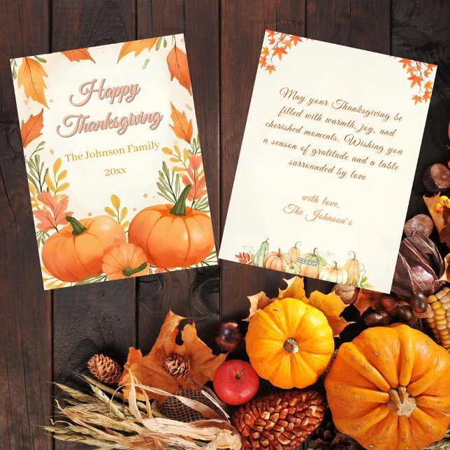 Rustique Boho Cosy Carte Thanksgiving Automne (Créateur téléchargé)