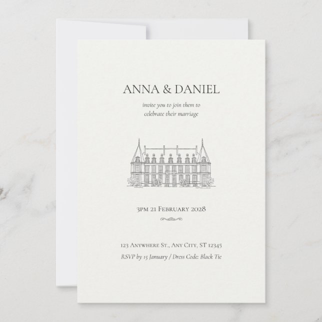 Rustique Boho Faire-part de mariage de verdure (Devant)