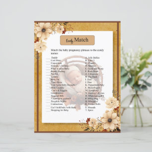 Rustique Boho Floral Baby shower Bonbons Match