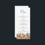 Rustique Boho Mariage Automne Hiver Carte Menu<br><div class="desc">Menu de mariage élégant personnalisé,  produit correspondant dans ma boutique.</div>