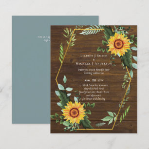 Rustique BOHO Sunflowers Mariage de verdure