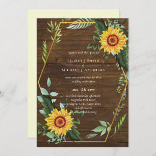 Rustique BOHO Sunflowers Mariage de verdure