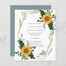Rustique BOHO Sunflowers Mariage de verdure