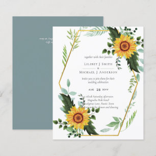 Rustique BOHO Sunflowers Mariage de verdure
