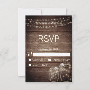 Rustique Bois Pays Mason Jar Lumières Mariage