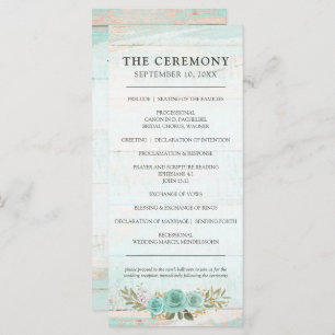 Rustique Bois Turquoise Floral Roses programme de