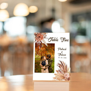 Rustique Brown Mariage photo Numéro de tableau Mod
