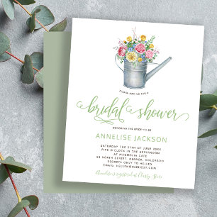 Rustique BUDGET chic florale invitation douche nup