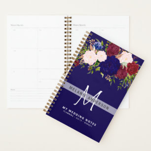 Rustique Burgundy Bleu rose Mariage Floral Planifi