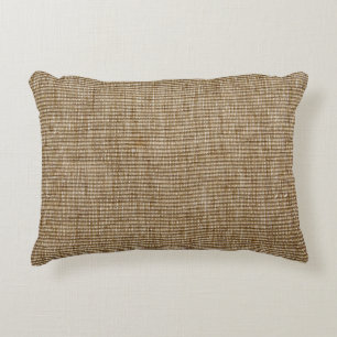 Rustique Burlap Motif  Accent Coussin - Terre