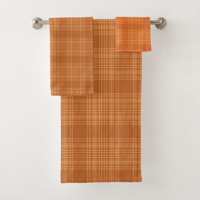 Rustique Burtic Orange et Jaune automne Plaid  (En situation)