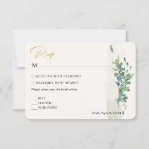 Rustique Chic Doré Végétal Eucalyptus Réponse Mari