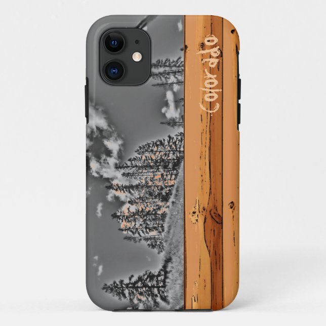 Rustique Colorado arbre noir blanc iphone 5 coque (Dos)