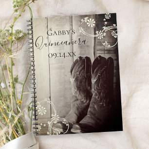 Rustique Cowboy Bottes Western Quinceañera Livre d