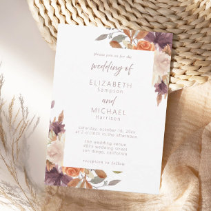 Rustique Elegant Automne Faire-part de mariage Flo