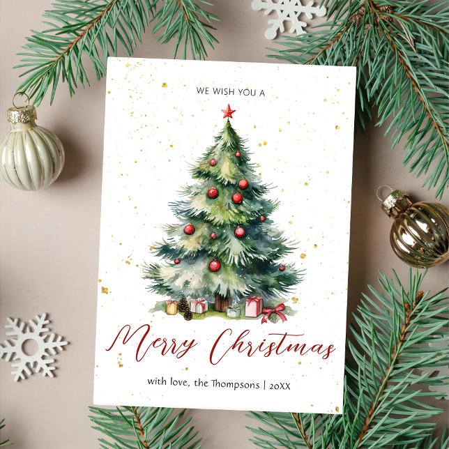 Rustique Elégant Joyeux Noël Arbre de Noël Carte d (Créateur téléchargé)