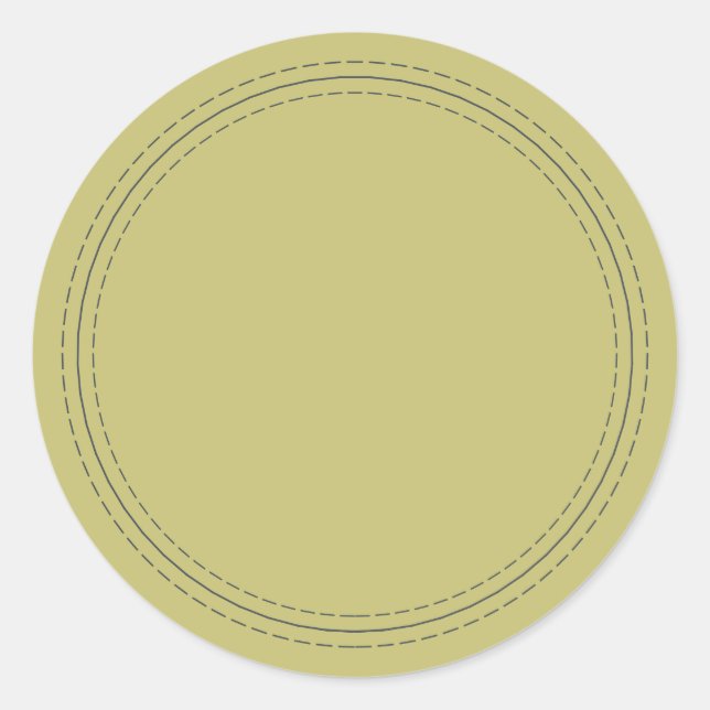 Rustique Étiquette Écrivable Simple Vert Olive (Devant)