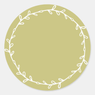 Rustique Étiquette Olive Verte à Personnaliser