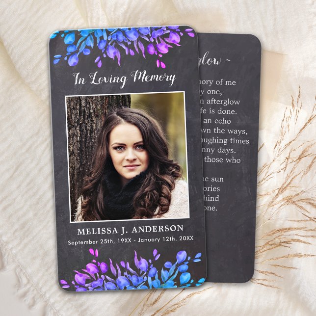 Rustique Eucalyptus Botanique Carte de prière S (Créateur téléchargé)