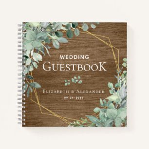 Rustique Eucalyptus Greenery Livre d'invité Mariag