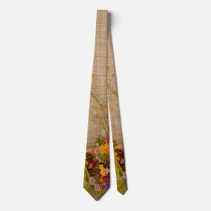 Rustique Fleurs d'automne Mariage Cravate