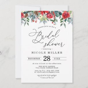 Rustique Floral   Baby Shower Champêtre d'Hiver