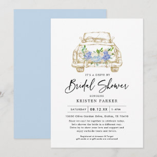Rustique Floral Drive Par Bridal Shower Invitation