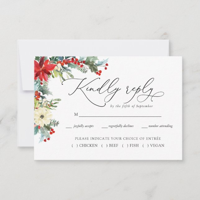 Rustique Floral | Réponse de Mariage Botanique d'H (Devant)