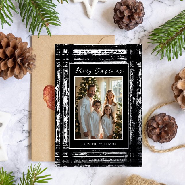 Rustique Glam Foil Carte de Noël Modèle personnali (Créateur téléchargé)