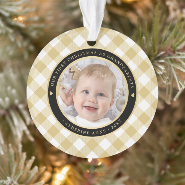 Rustique Gold Blanc Plaid Premier Grand-parents Ph (Arbre)