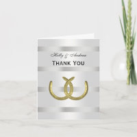 Rustique Golden Horseshoe Silver Wht Merci