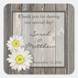 Rustique Grange Bois Mariage Favoriser Stickers