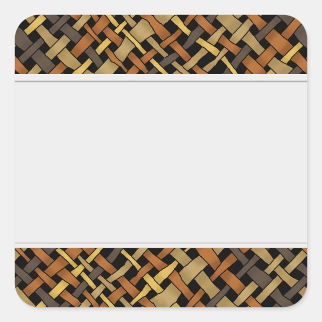 Rustique Graphisme Tissé Burlap Étiquettes propres (Devant)