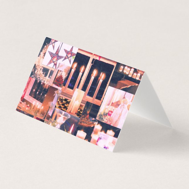 Rustique Homespun Décorations de Noël Collage Card (Front)