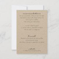 Rustique Informations supplémentaires Invitation I