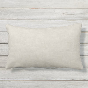 Rustique Ivory Faux Burlap Coussin extérieur