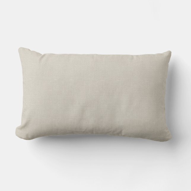 Rustique Ivory Faux Burlap Coussin extérieur (Recto)