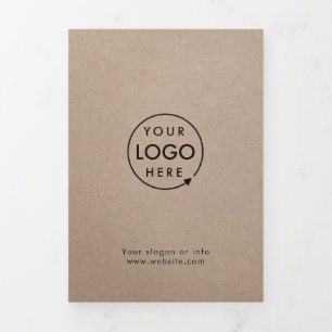 Rustique Kraft   Brochure triplée du logo de l'ent
