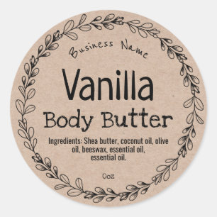 Rustique Kraft Étiquettes de produits maison