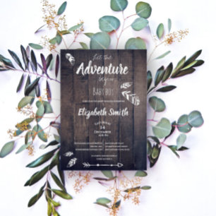 Rustique Laissez l'aventure commencer.. Invitation