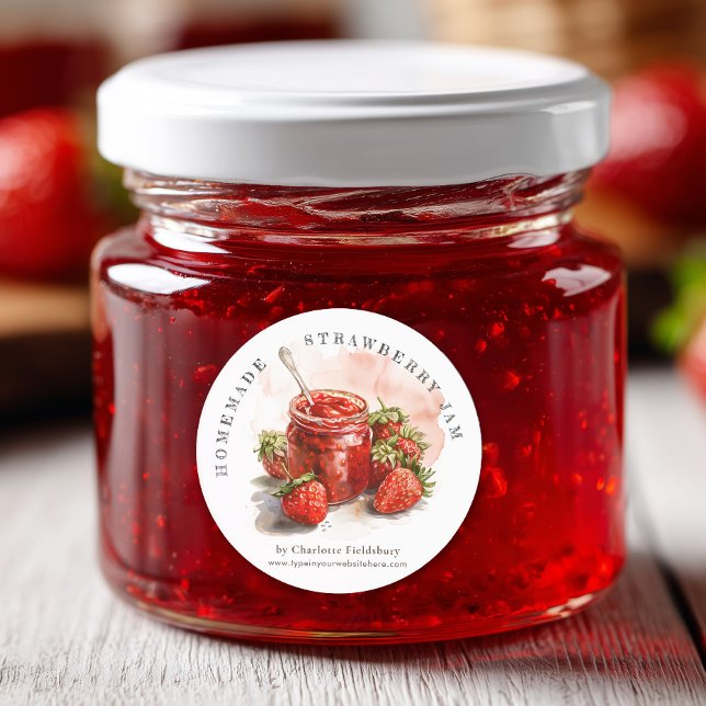 Rustique maison confiture de fraises Étiquette de  (Créateur téléchargé)