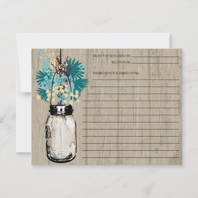 Rustique Mason Jar et Fleur sauvage | Recette (Devant)