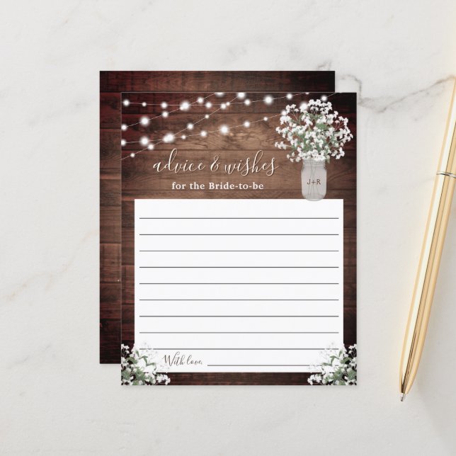 Rustique Mason Jar Lights Monogramme Conseil Maria (Devant/Arrière en situation)