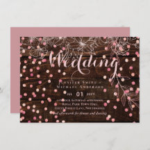 Rustique moderne Dusty Rose rose Confetti Mariage