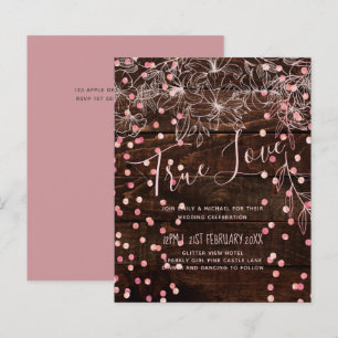 Rustique moderne Dusty Rose rose Confetti Mariage