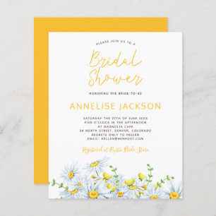 Rustique moderne floral BUDGET invitation douche n