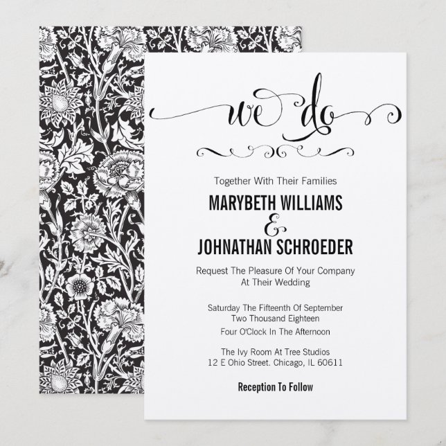 Rustique moderne Nous faisons Script Faire-part de (Devant / Derrière)