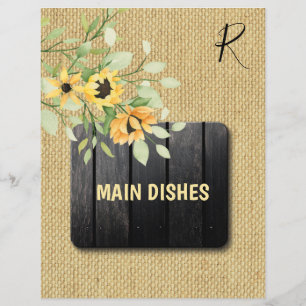 Rustique pays burlap recette organisateur diviseur